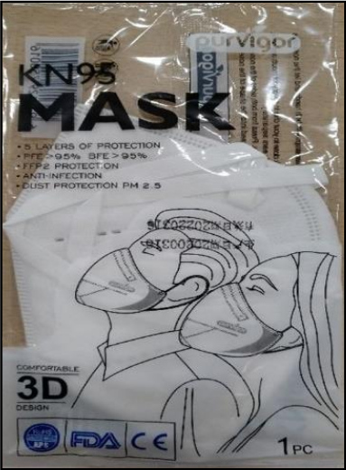 Mascarilla Purvigor KN95 mask