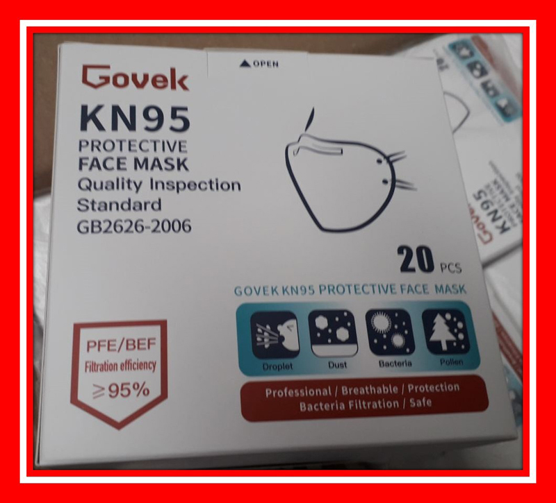 Mascarilla Govek KN95 protective face mask respirator
